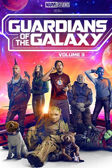На фото постер фильма Стражи Галактики. Часть 3 (2023)