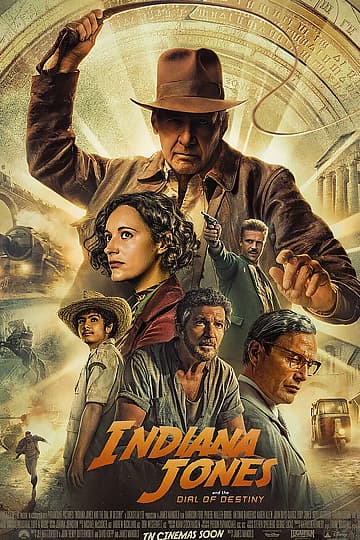 На фото постер фильма Индиана Джонс и колесо судьбы (2023)