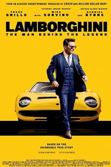 На фото постер фильма Ламборгини: Человек-легенда (2022)